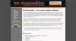Desktop Screenshot of mcmusiceditor.com